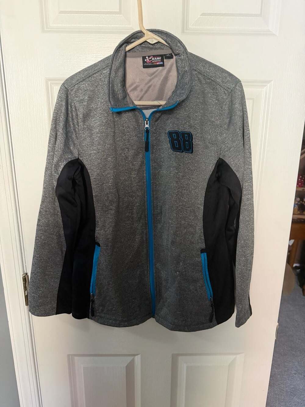 Chase Authentics NASCAR Dale Earnhardt Jr. #88 Heather Gray Performance Full-Zip